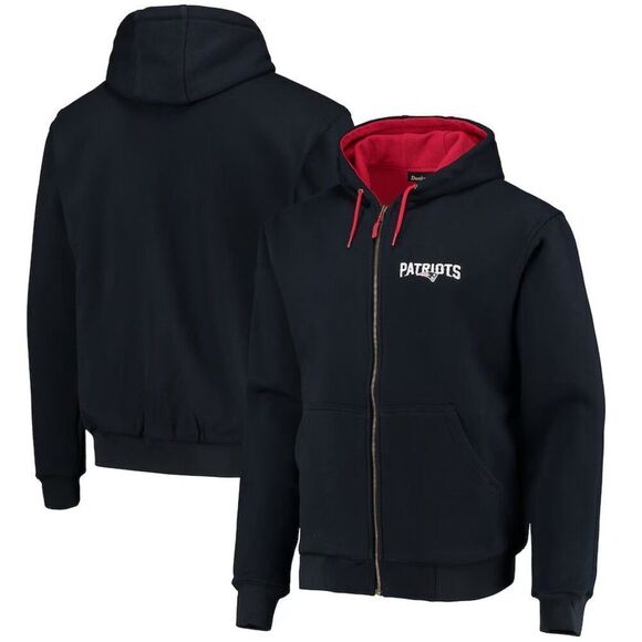 Dunbrooke Men's Navy Patriots Craftsman Thermal-Lined Full-Zip Hoodie SZ XL NWT - Picture 1 of 7